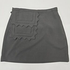 Victoria Beckham for Target Black Scalloped Pocket Mini Skirt Size S